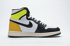 Bstsneaker-Air Jordan 1 Retro High White Black Volt University Gold 555088-118