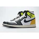 Bstsneaker-Air Jordan 1 Retro High White Black Volt University Gold 555088-118