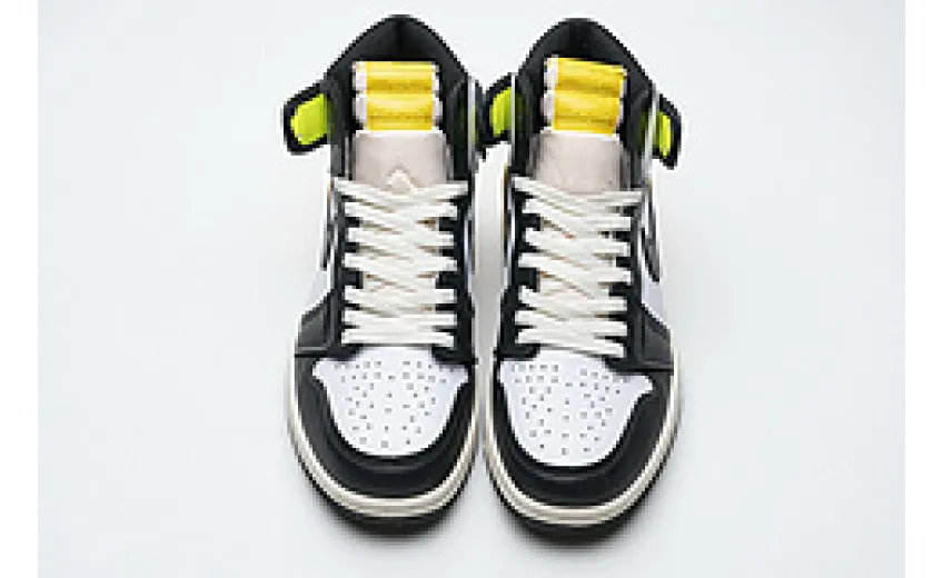 Bstsneaker-Air Jordan 1 Retro High White Black Volt University Gold 555088-118
