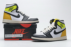 Bstsneaker-Air Jordan 1 Retro High White Black Volt University Gold 555088-118