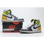 Bstsneaker-Air Jordan 1 Retro High White Black Volt University Gold 555088-118