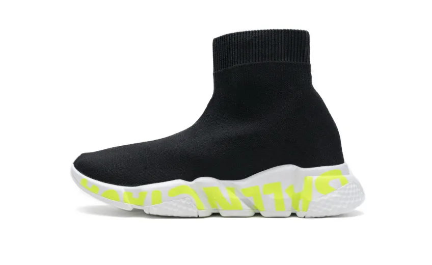 Bstsneaker- Balenciaga Stretch Mesh High Top Sneaker Black White 