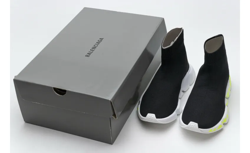 Bstsneaker- Balenciaga Stretch Mesh High Top Sneaker Black White 