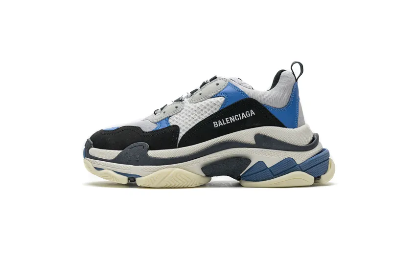 Bstsneaker- Balenciaga Triple S Black Grey Blue 541624 W06E2 7080 