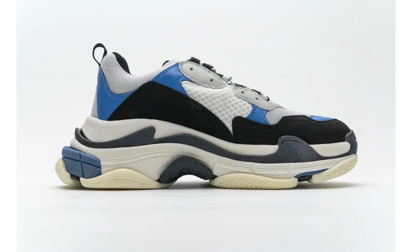 Bstsneaker- Balenciaga Triple S Black Grey Blue 541624 W06E2 7080 