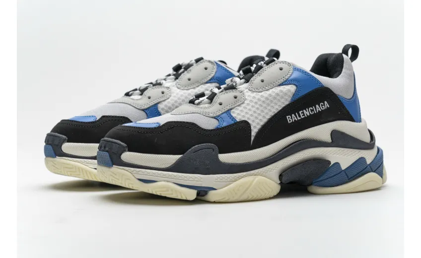 Bstsneaker- Balenciaga Triple S Black Grey Blue 541624 W06E2 7080 