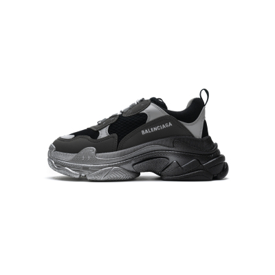 Bstsneaker- Balenciaga Triple S Black Grey Silver 483546 W06F1 0841  01