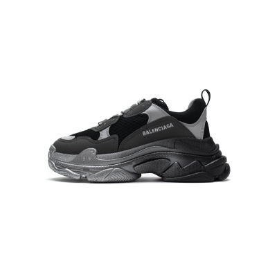Bstsneaker- Balenciaga Triple S Black Grey Silver 483546 W06F1 0841  01