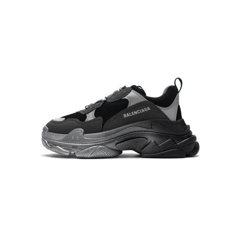 Bstsneaker- Balenciaga Triple S Black Grey Silver 483546 W06F1 0841 