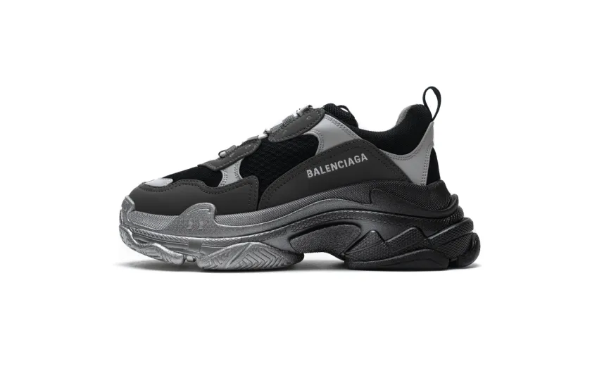 Bstsneaker- Balenciaga Triple S Black Grey Silver 483546 W06F1 0841 