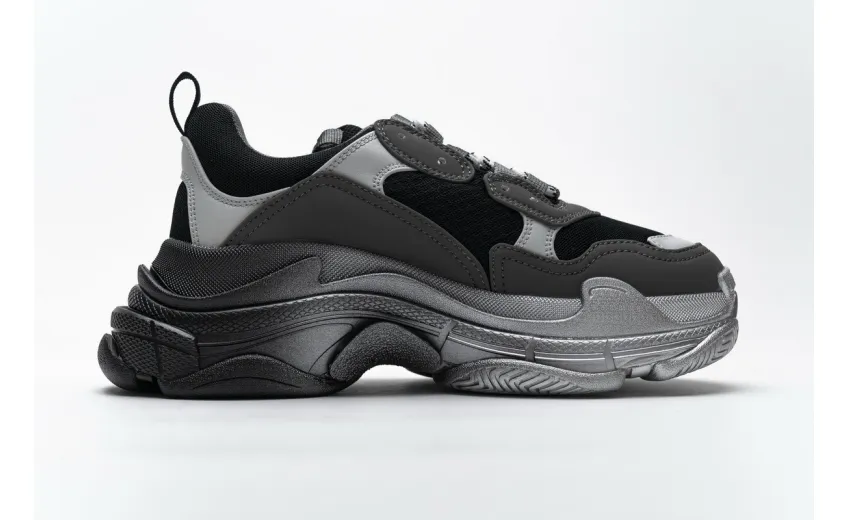 Bstsneaker- Balenciaga Triple S Black Grey Silver 483546 W06F1 0841 
