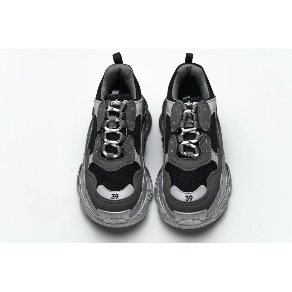 Bstsneaker- Balenciaga Triple S Black Grey Silver 483546 W06F1 0841 