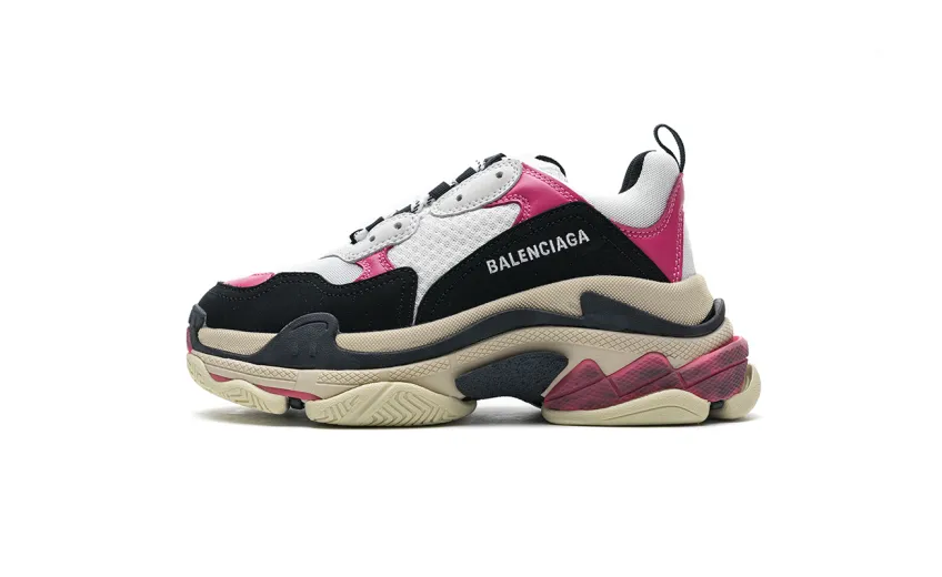 Bstsneaker-Mid Quality Balenciaga Triple S Black Pink 483513 W06E8 8080 (1:1Batch)