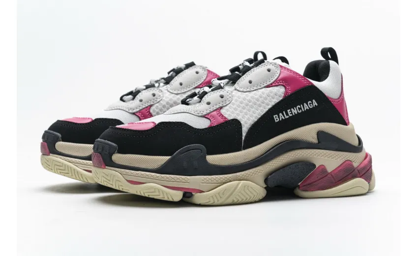 Bstsneaker-Mid Quality Balenciaga Triple S Black Pink 483513 W06E8 8080 (1:1Batch)