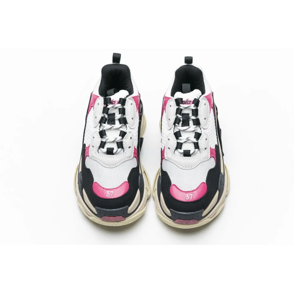 Bstsneaker-Mid Quality Balenciaga Triple S Black Pink 483513 W06E8 8080 (1:1Batch)