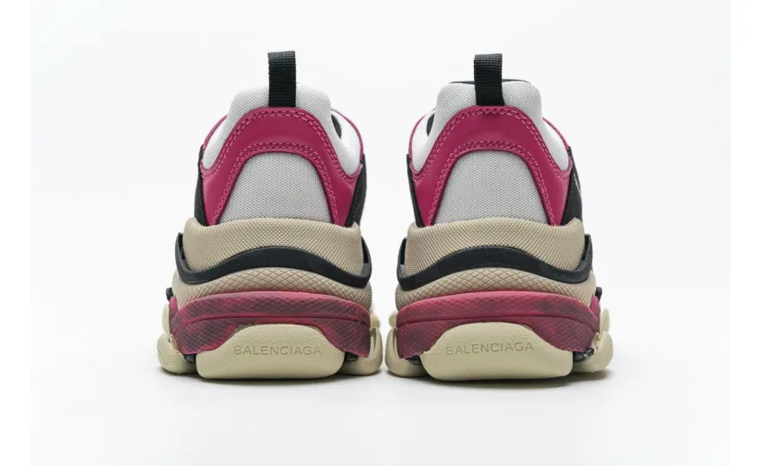 Bstsneaker-Mid Quality Balenciaga Triple S Black Pink 483513 W06E8 8080 (1:1Batch)