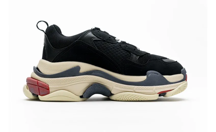 Bstsneaker- Balenciaga Triple S Black Red 483513 W06E1 1000 