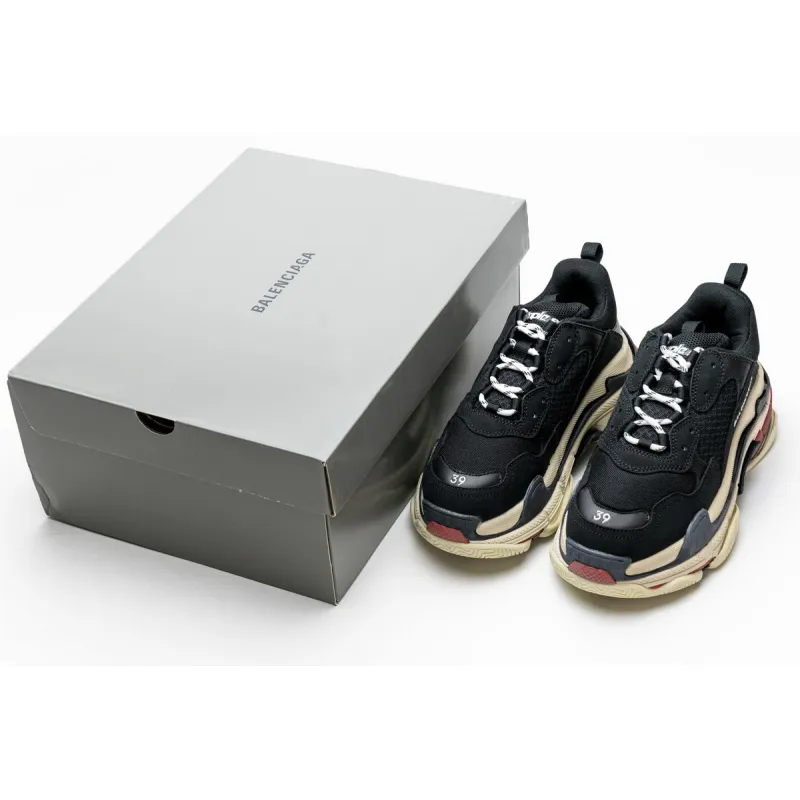 Bstsneaker- Balenciaga Triple S Black Red 483513 W06E1 1000 