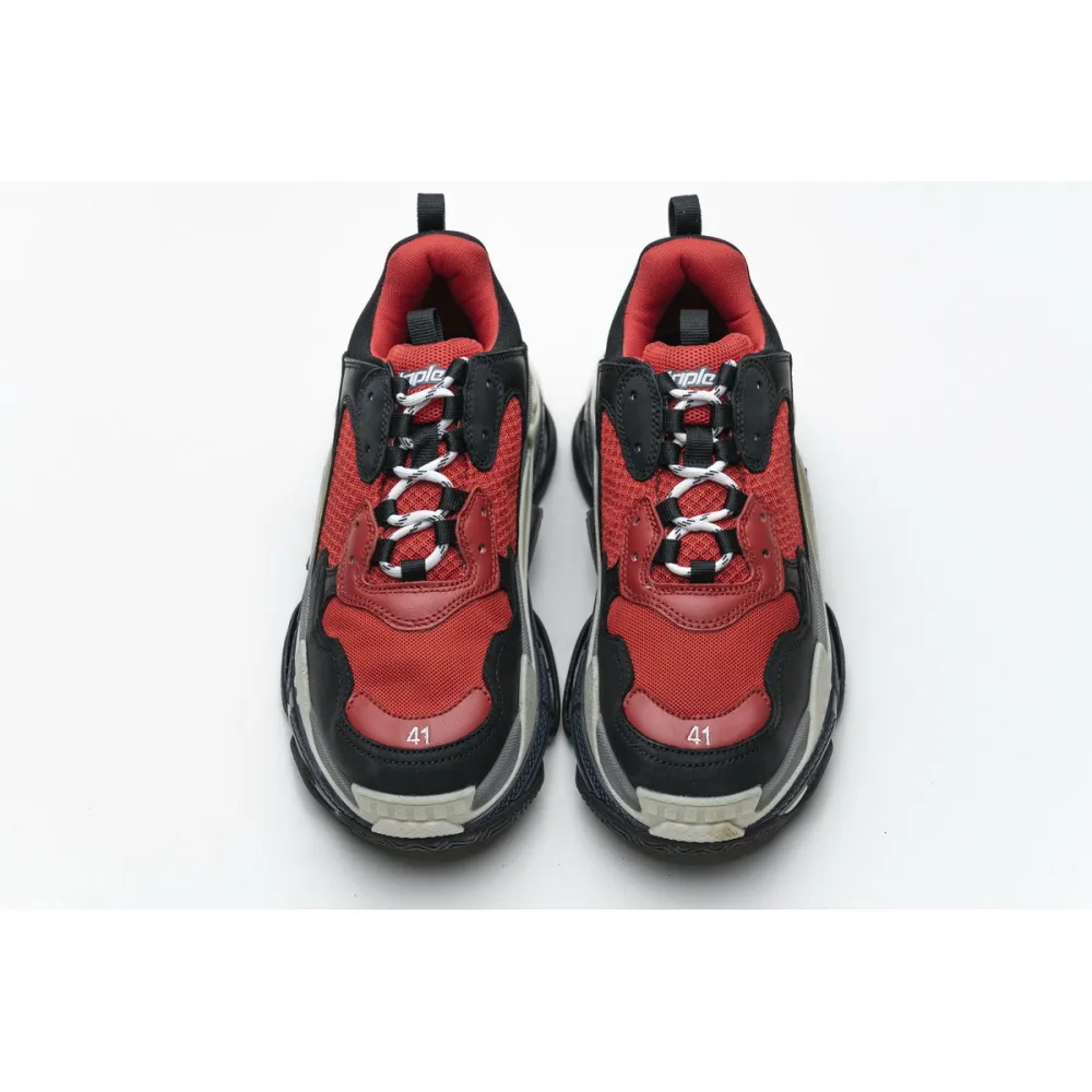 Bstsneaker- Balenciaga Triple S Black Red Grey 483513 W06E1 1006 