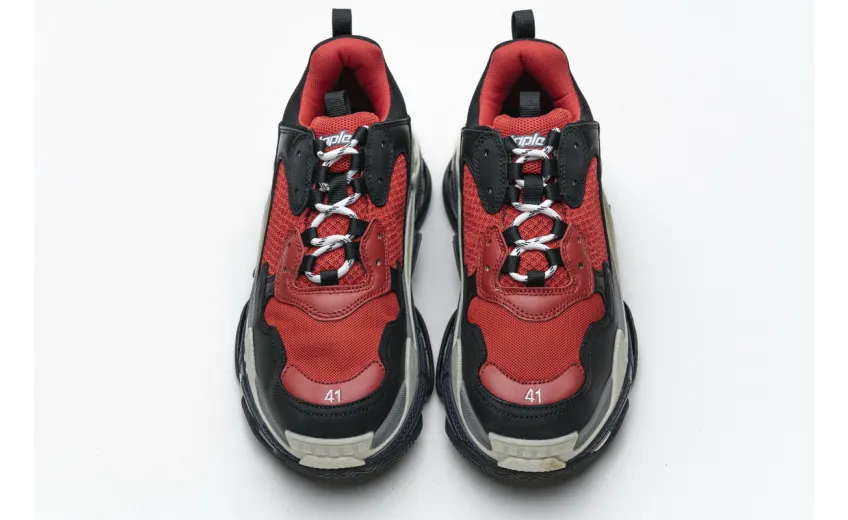 Bstsneaker- Balenciaga Triple S Black Red Grey 483513 W06E1 1006 