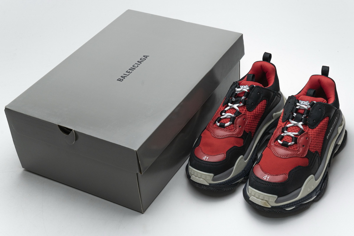 Bstsneaker- Balenciaga Triple S Black Red Grey 483513 W06E1 1006 