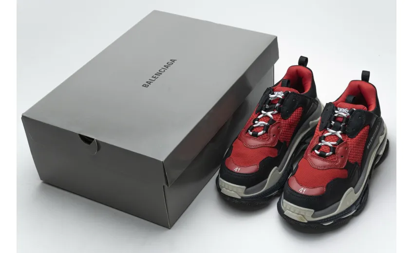 Bstsneaker- Balenciaga Triple S Black Red Grey 483513 W06E1 1006 