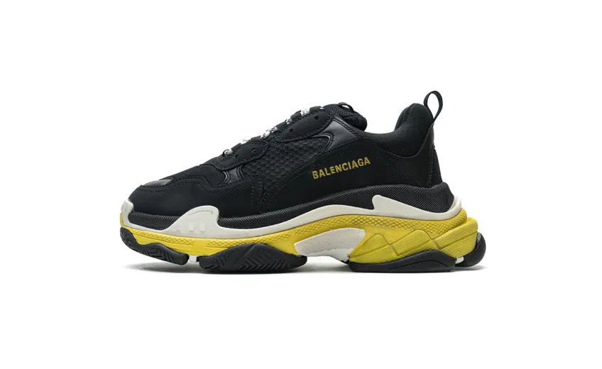 Bstsneaker- Balenciaga Triple S Black Yellow 483513 W06E1 1078 