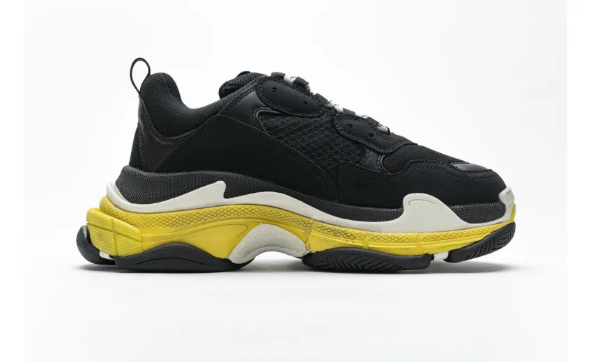 Bstsneaker- Balenciaga Triple S Black Yellow 483513 W06E1 1078 