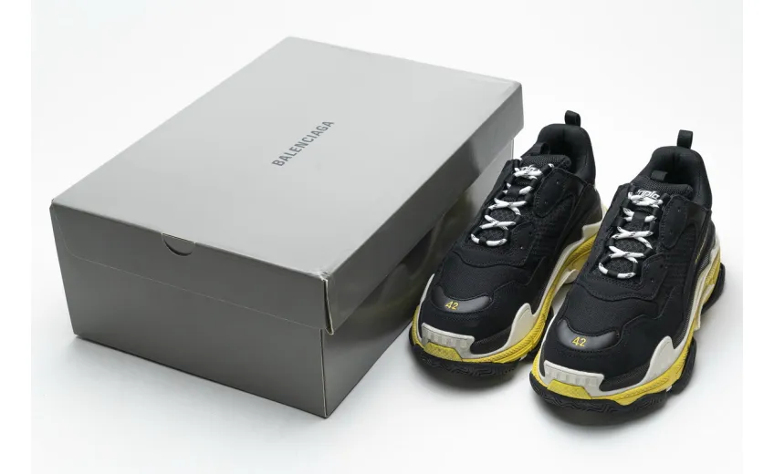 Bstsneaker- Balenciaga Triple S Black Yellow 483513 W06E1 1078 