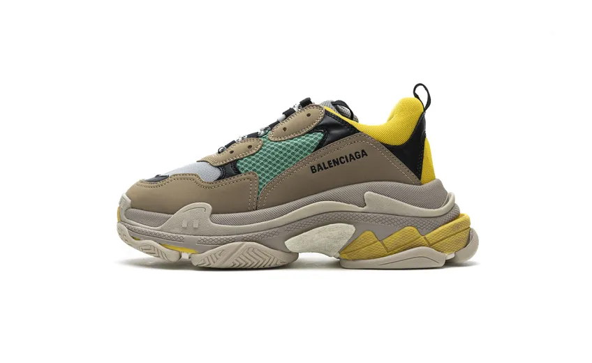 Bstsneaker- Balenciaga Triple S Green Yellow 483513 W06E3 7070 