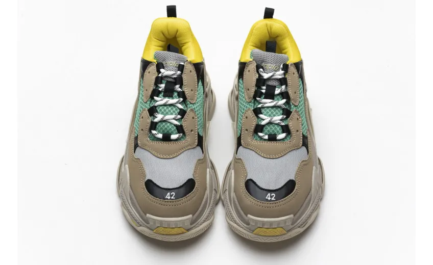 Bstsneaker- Balenciaga Triple S Green Yellow 483513 W06E3 7070 