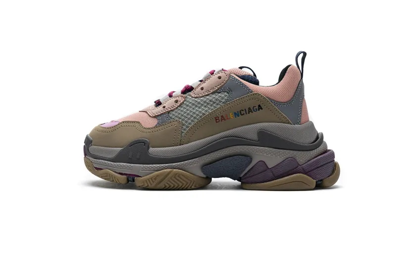 Bstsneaker- Balenciaga Triple S Grey Pink 490672 W09O5 1036 
