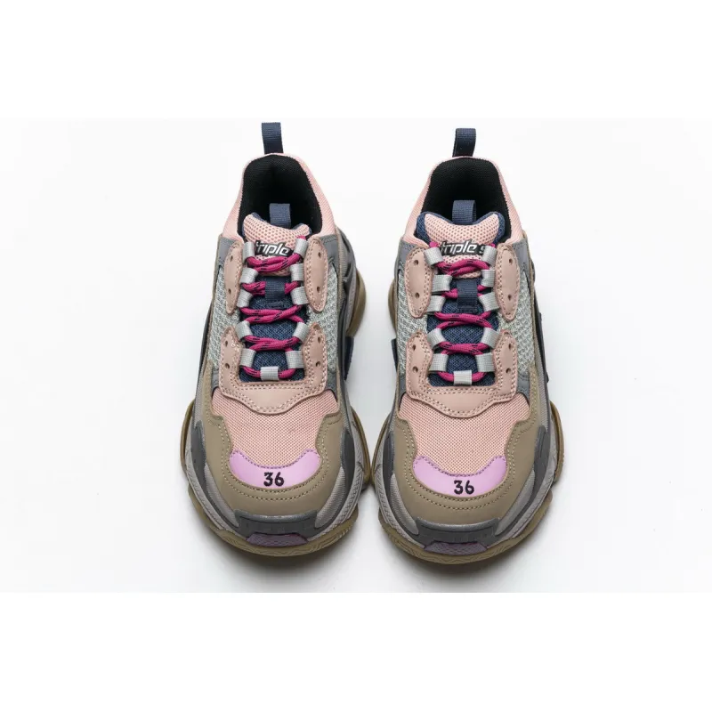 Bstsneaker- Balenciaga Triple S Grey Pink 490672 W09O5 1036 