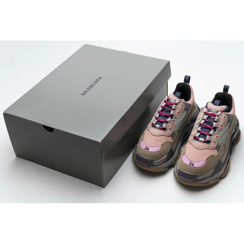 Bstsneaker- Balenciaga Triple S Grey Pink 490672 W09O5 1036 