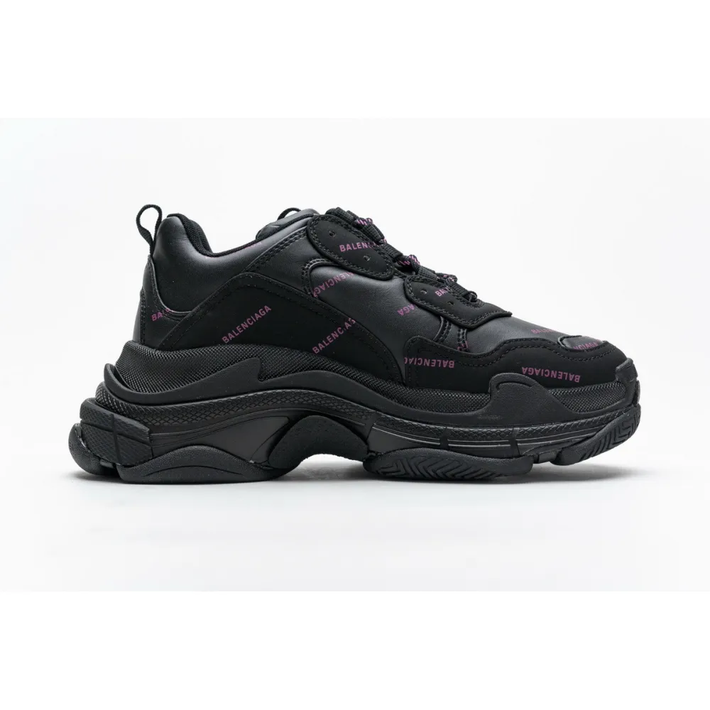 Bstsneaker- Balenciaga Triple S Letter Black Pink 524039 W2FA1 7635 