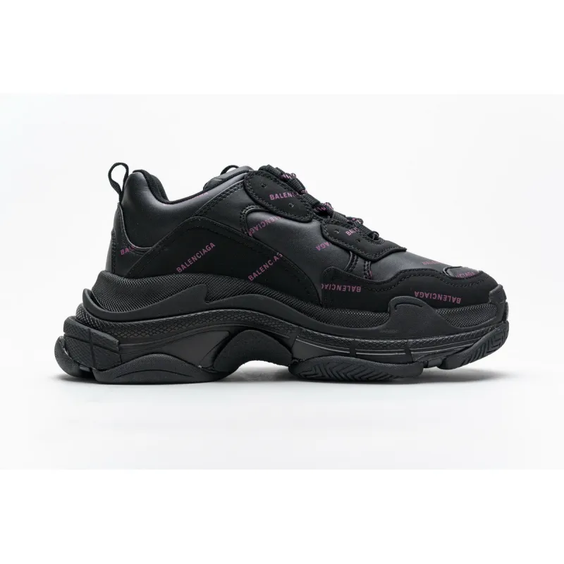 Bstsneaker- Balenciaga Triple S Letter Black Pink 524039 W2FA1 7635 