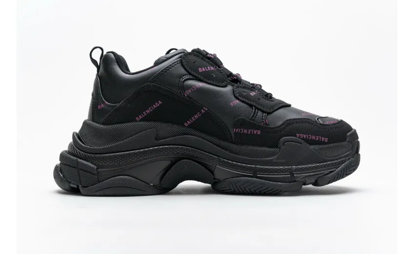 Bstsneaker- Balenciaga Triple S Letter Black Pink 524039 W2FA1 7635 