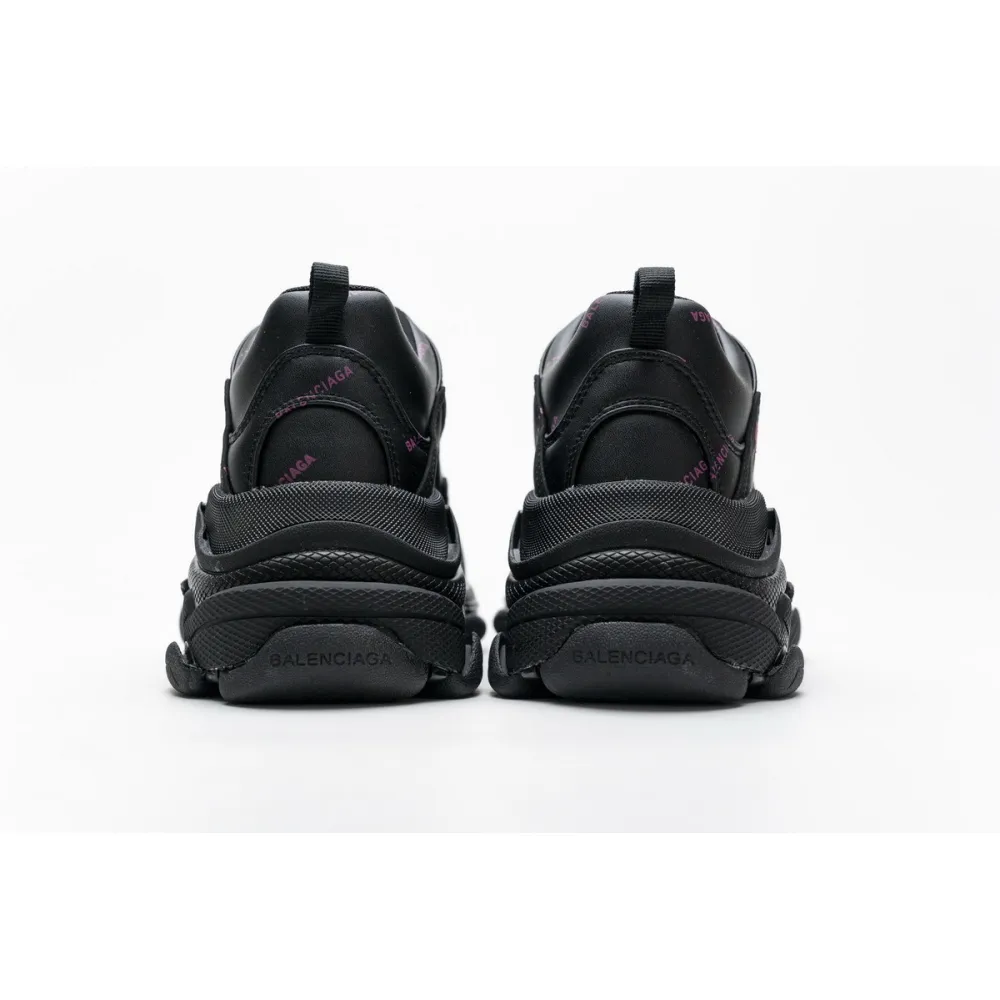Bstsneaker- Balenciaga Triple S Letter Black Pink 524039 W2FA1 7635 