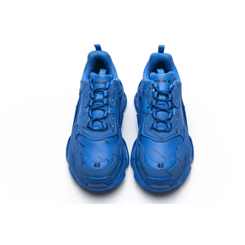 Bstsneaker- Balenciaga Triple S Letter Blue 536737 W06E2 0848 