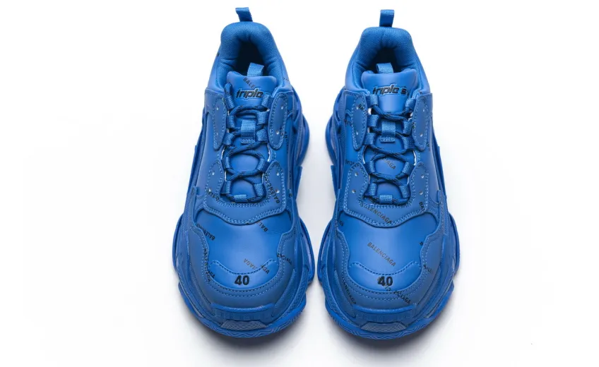 Bstsneaker- Balenciaga Triple S Letter Blue 536737 W06E2 0848 