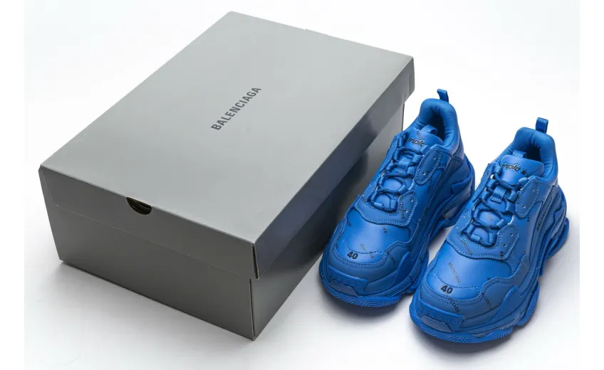 Bstsneaker- Balenciaga Triple S Letter Blue 536737 W06E2 0848 