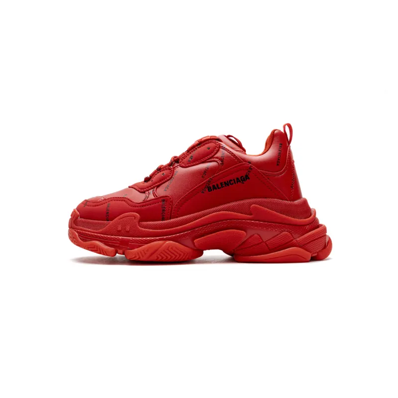 Bstsneaker- Balenciaga Triple S Letter Bright Red 524039 W2FA1 7632 