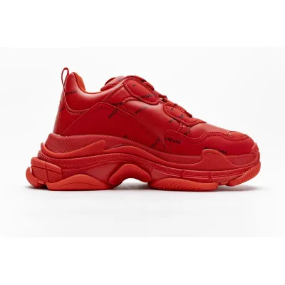 Bstsneaker- Balenciaga Triple S Letter Bright Red 524039 W2FA1 7632  02