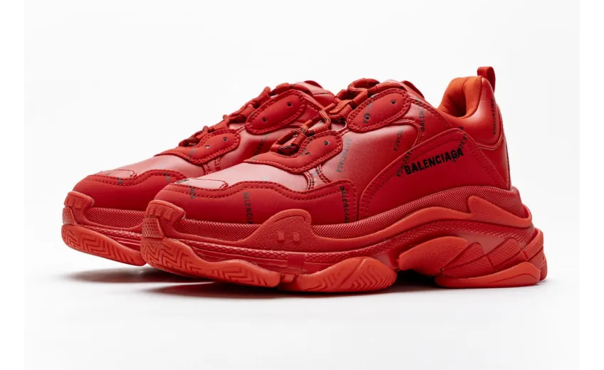 Bstsneaker- Balenciaga Triple S Letter Bright Red 524039 W2FA1 7632 