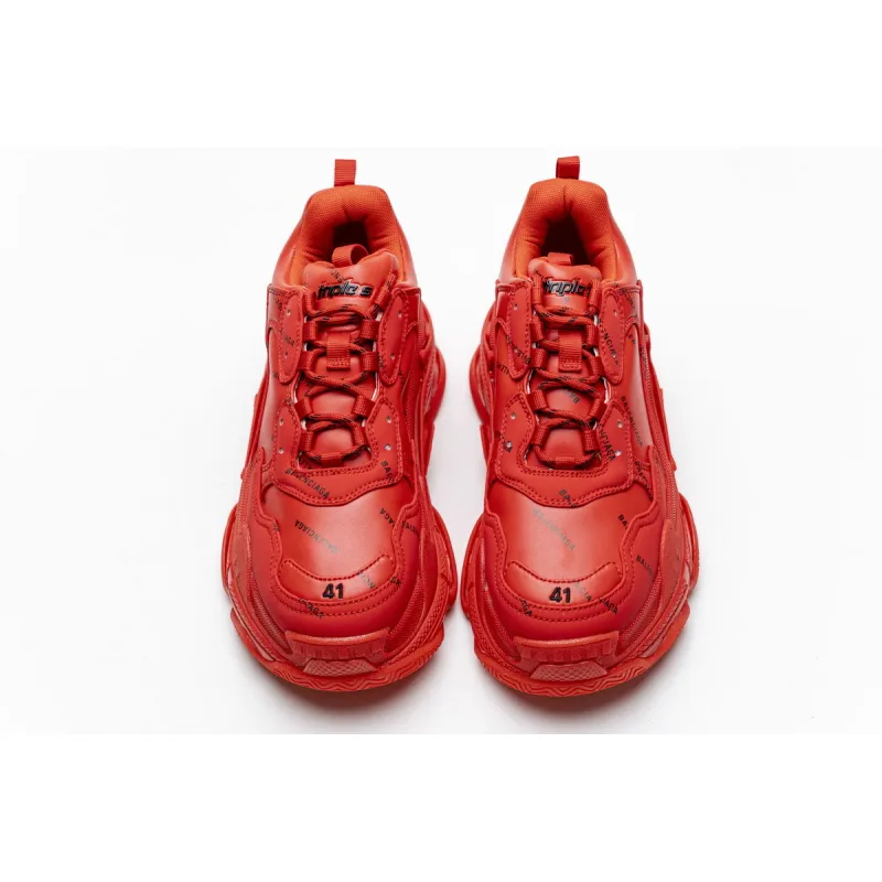 Bstsneaker- Balenciaga Triple S Letter Bright Red 524039 W2FA1 7632 