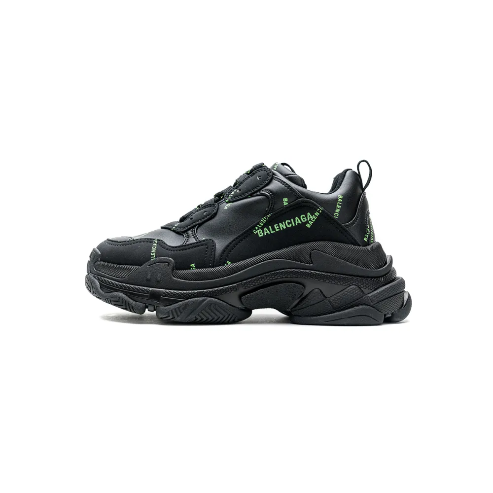 Bstsneaker- Balenciaga Triple S Letter Fluorescent Yellow 524039 W2FA1 7633 