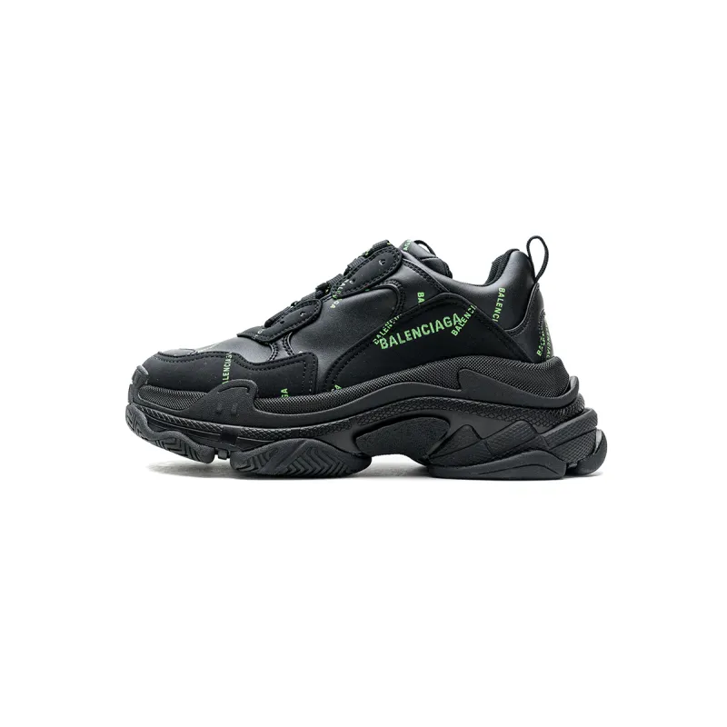 Bstsneaker- Balenciaga Triple S Letter Fluorescent Yellow 524039 W2FA1 7633 