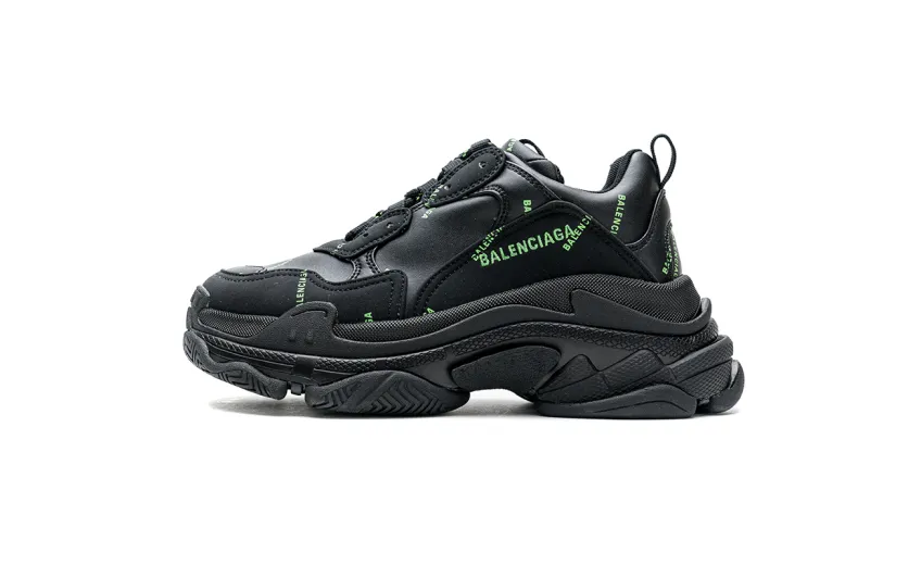 Bstsneaker- Balenciaga Triple S Letter Fluorescent Yellow 524039 W2FA1 7633 