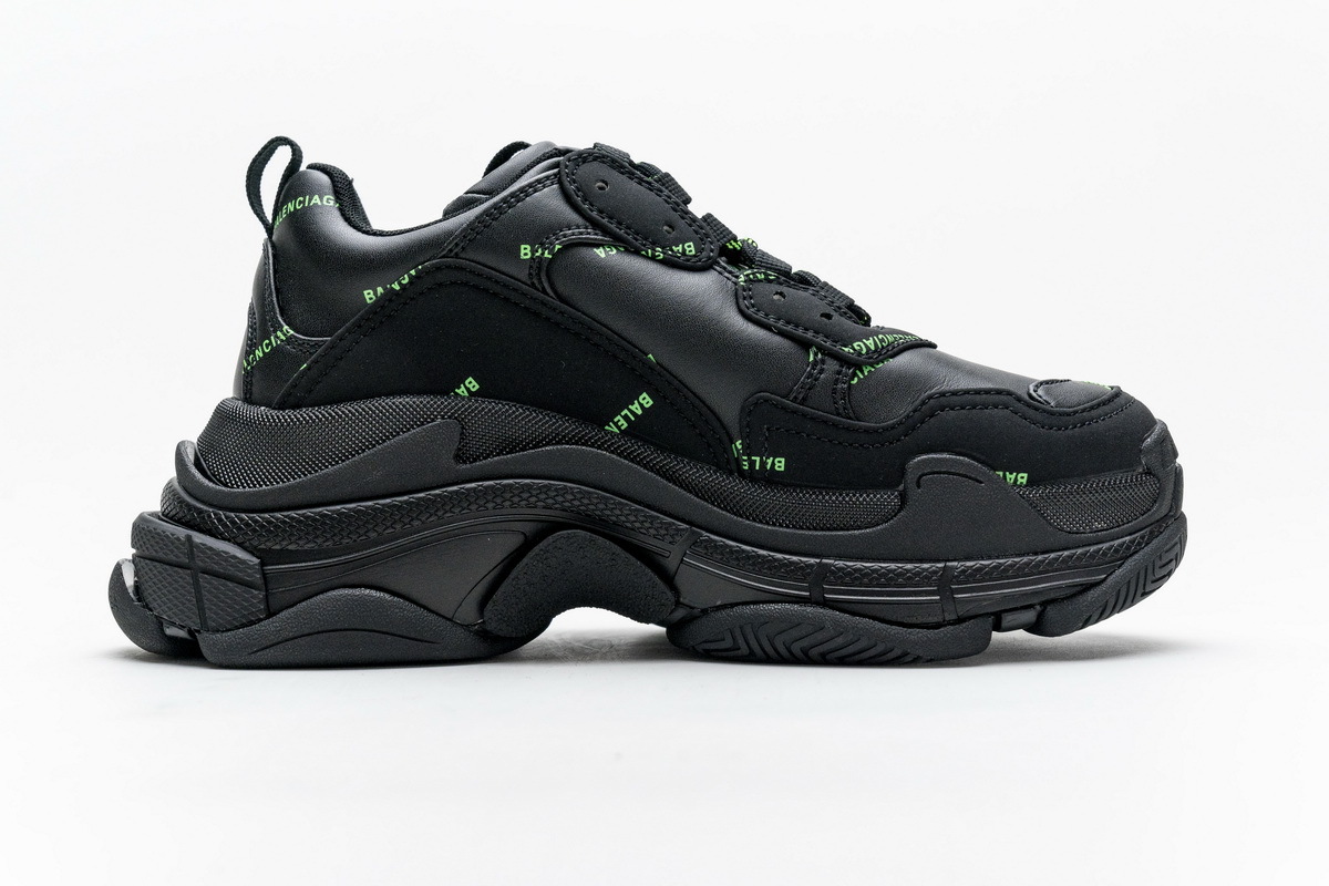 Bstsneaker- Balenciaga Triple S Letter Fluorescent Yellow 524039 W2FA1 7633 