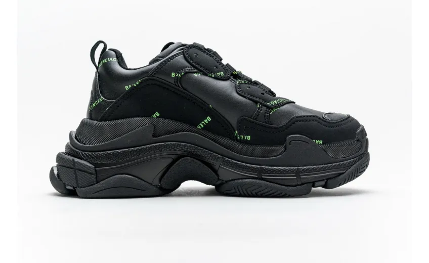 Bstsneaker- Balenciaga Triple S Letter Fluorescent Yellow 524039 W2FA1 7633 